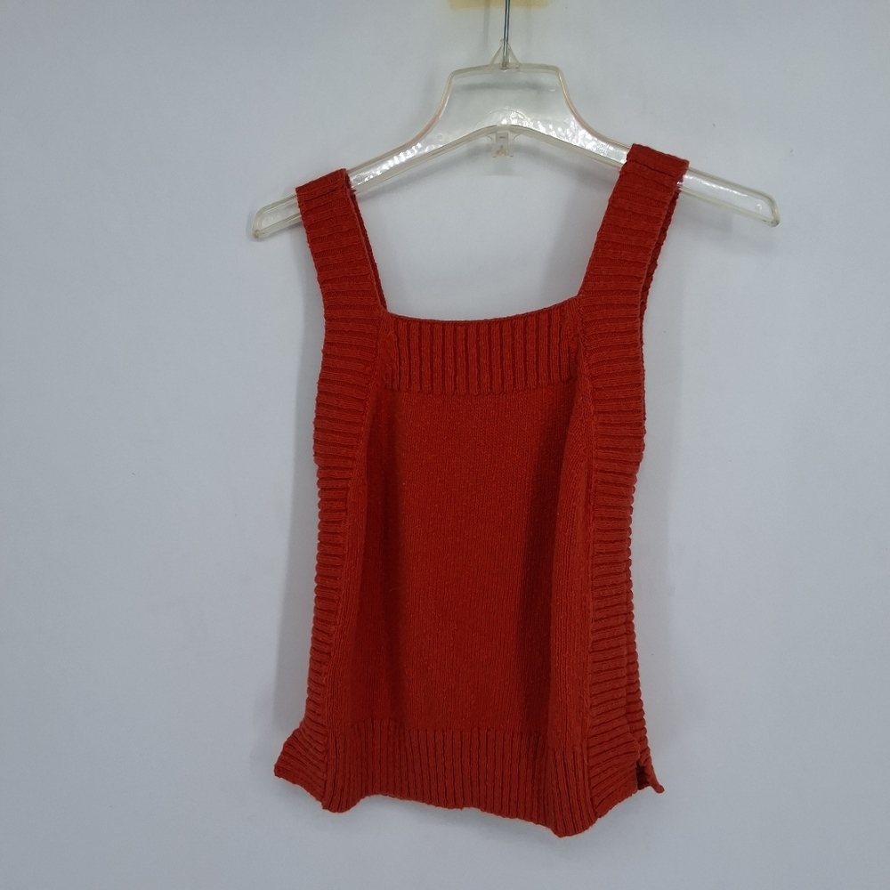 Madewell Orange Knit Button-Up Tank - Picture 4 of 4